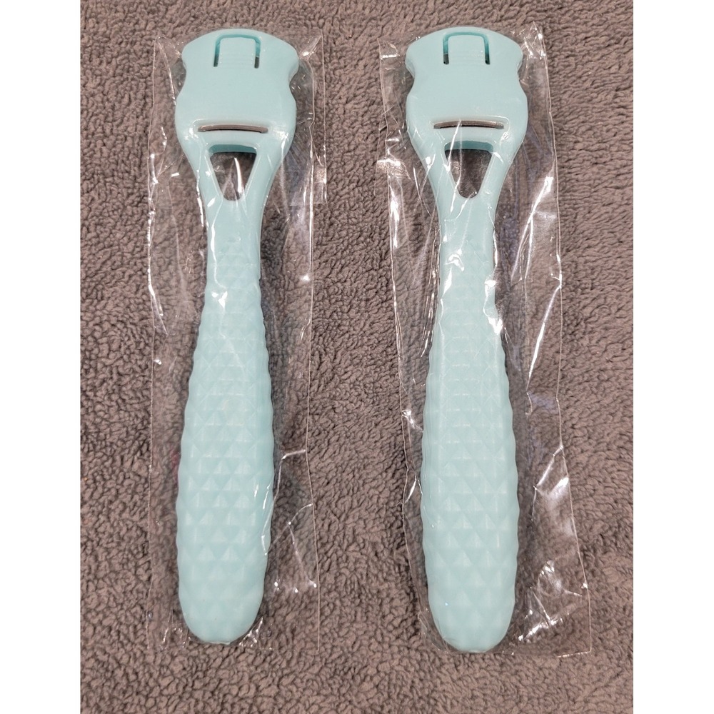 2-Pack Pedicure Foot Callus Shaver Tools – Dead Skin & Heel Scraper (Mint Green)